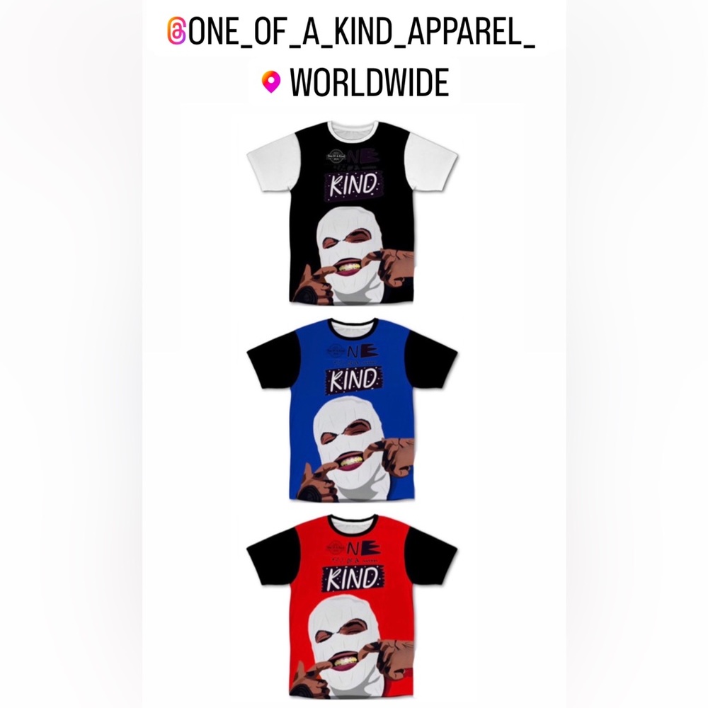 - One Of A Kind Apparel Worldwide Ski Mask Shirt